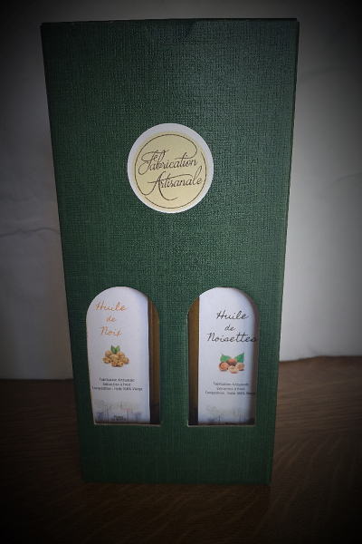 Coffret duo huile de noix-noisettes 25 cl